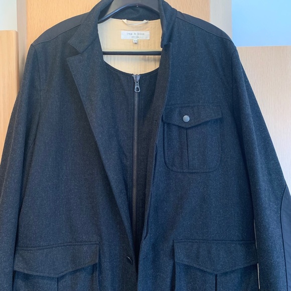 rag and bone Grey Wool Winter Jacket - Picture 4 of 6